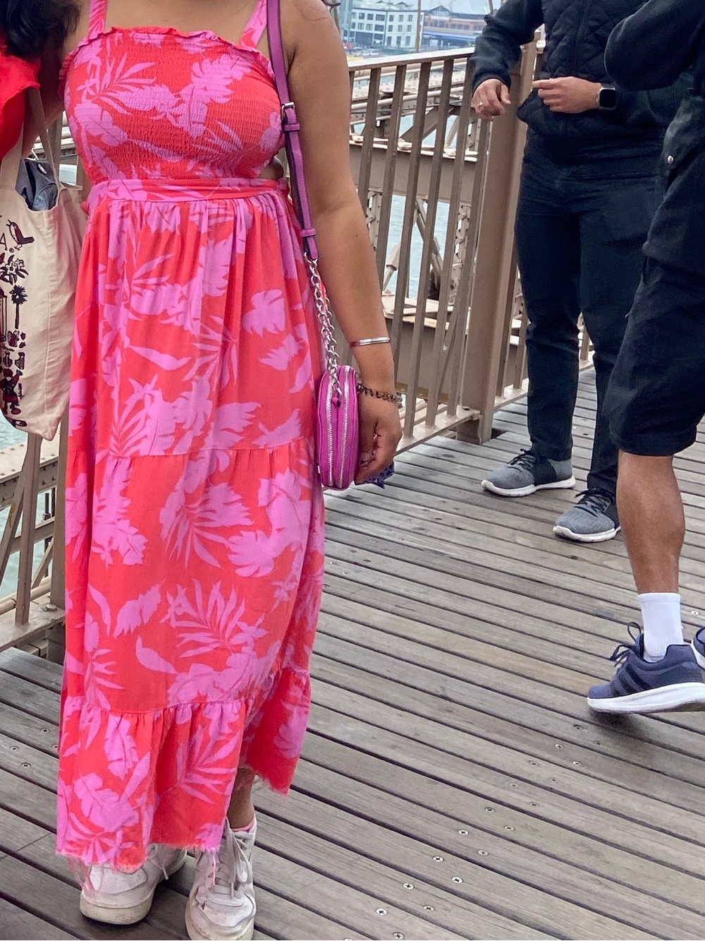 Bright Pink Floral Maxi Dress - Sleeveless Summer Sundress